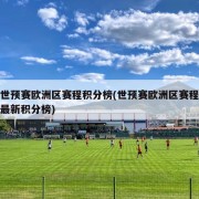 世预赛欧洲区赛程积分榜(世预赛欧洲区赛程最新积分榜)